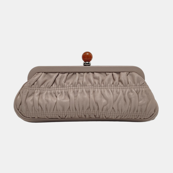Authenticated pre-owned  Gaufre Quilted Lambskin Pink - Clutch at Looply