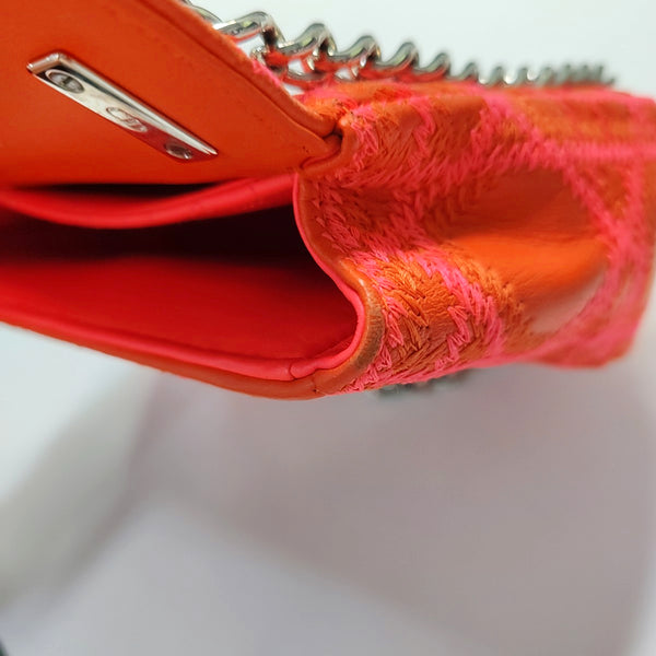 Authenticated pre-owned  Miss Dior Quilted Damier Calfskin Red - Shoulder Bag at Looply