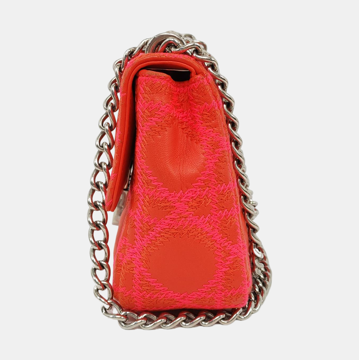 Authenticated pre-owned  Miss Dior Quilted Damier Calfskin Red - Shoulder Bag at Looply