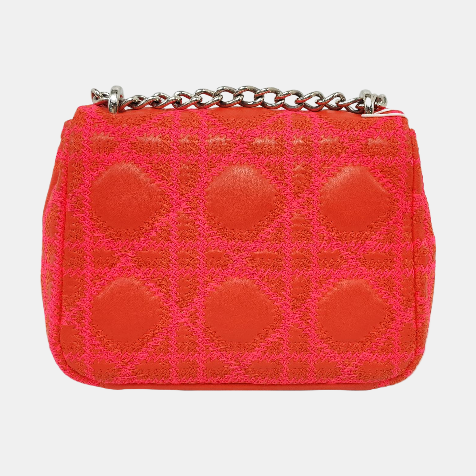 Authenticated pre-owned  Miss Dior Quilted Damier Calfskin Red - Shoulder Bag at Looply