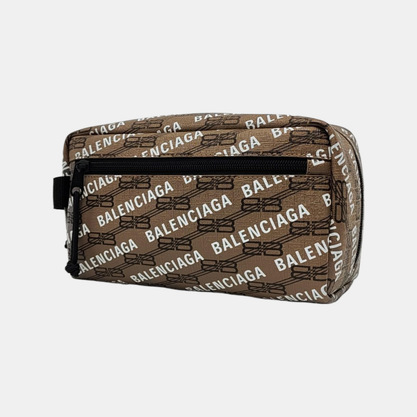 Authenticated pre-owned  Everyday Coated Canvas Brown - Clutch at Looply