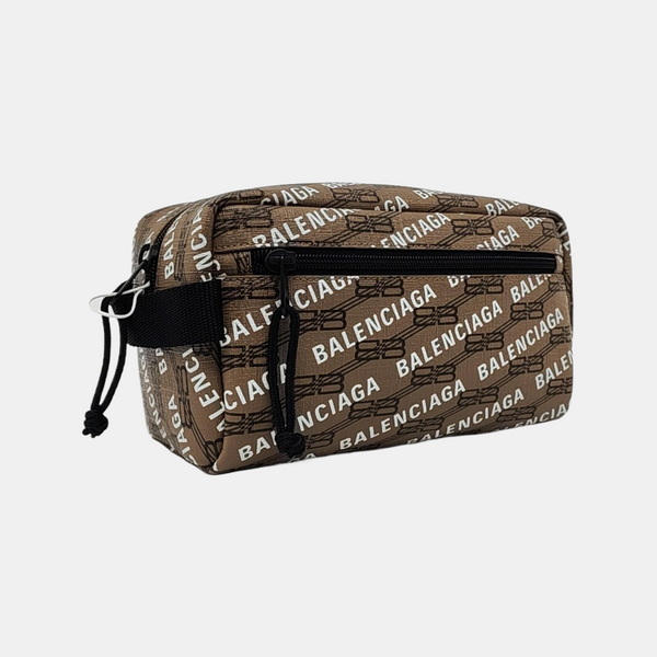 Authenticated pre-owned  Everyday Coated Canvas Brown - Clutch at Looply