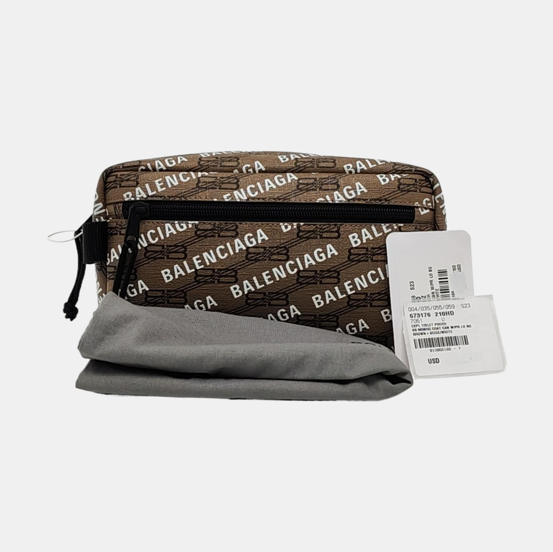 Authenticated pre-owned  Everyday Coated Canvas Brown - Clutch at Looply
