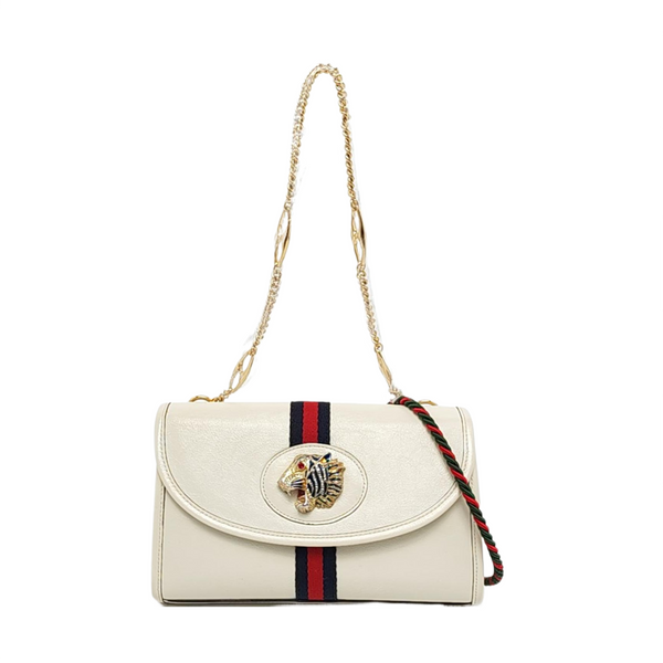 Authenticated pre-owned  Rajah Small Calfskin White - Shoulder Bag at Looply