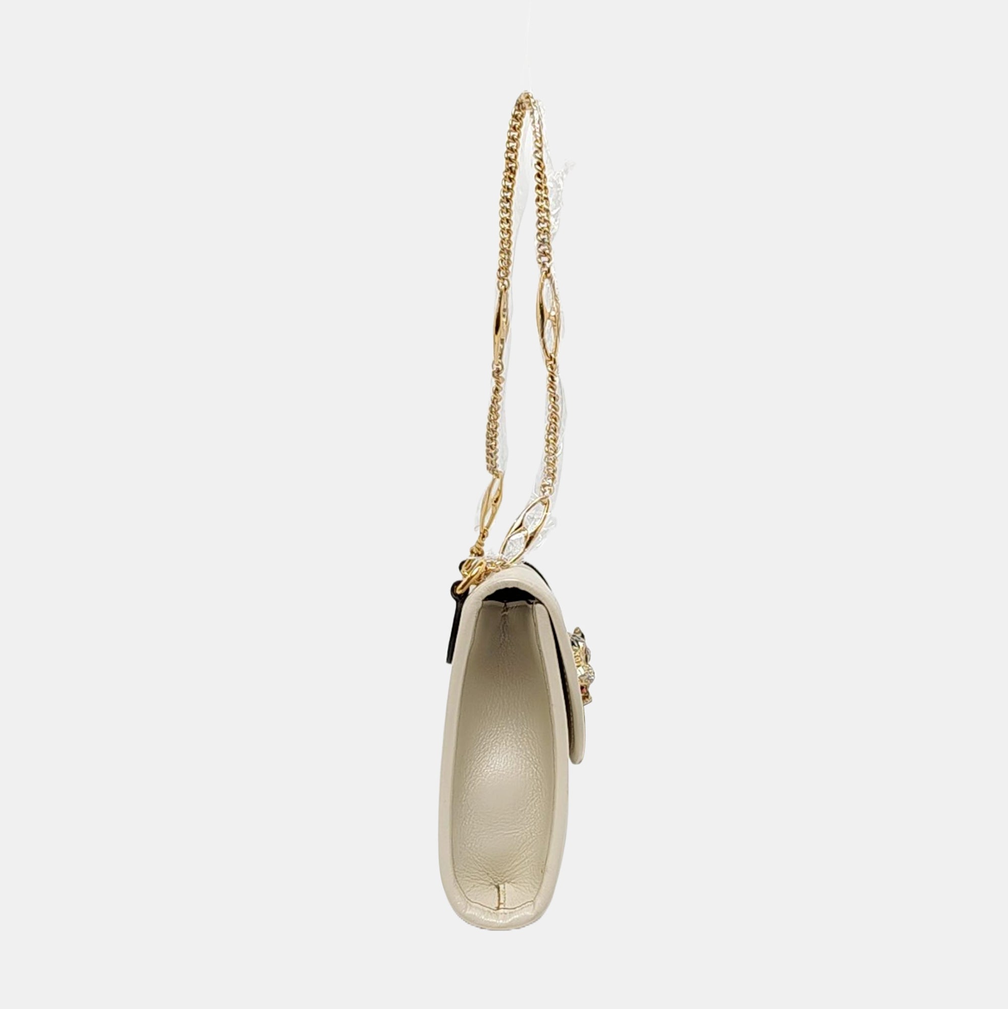 Authenticated pre-owned  Rajah Small Calfskin White - Shoulder Bag at Looply