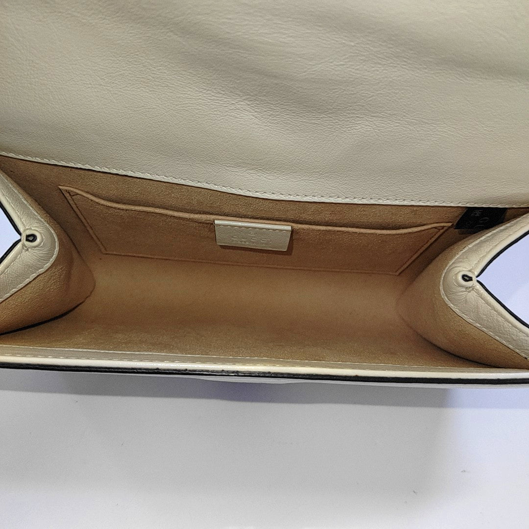 Authenticated pre-owned  Rajah Small Calfskin White - Shoulder Bag at Looply