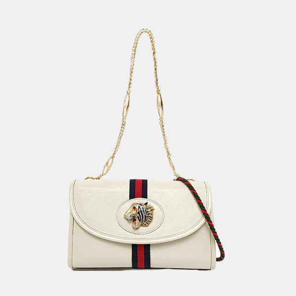 Authenticated pre-owned  Rajah Small Calfskin White - Shoulder Bag at Looply