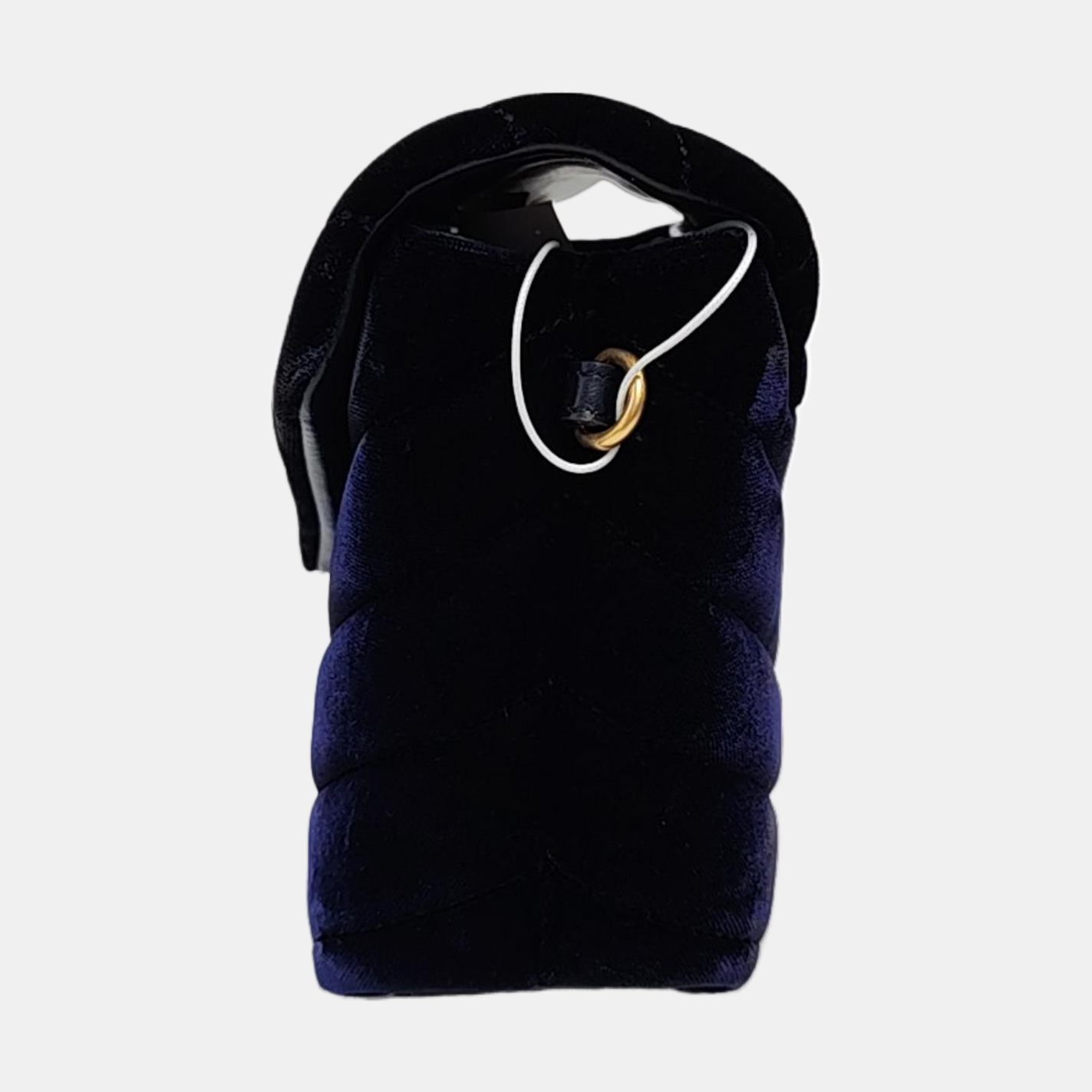 Authenticated pre-owned  Loulou Extra Small Quilted Chevron Velvet Blue - Shoulder Bag at Looply