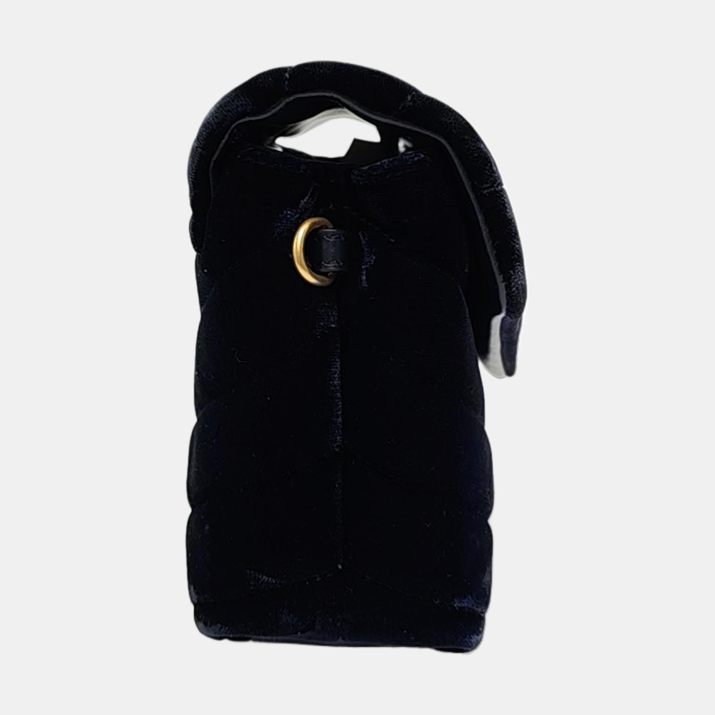Authenticated pre-owned  Loulou Extra Small Quilted Chevron Velvet Blue - Shoulder Bag at Looply
