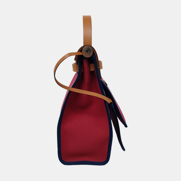 Authenticated pre-owned  Herbag 31 Canvas Red - Top Handle Bag at Looply