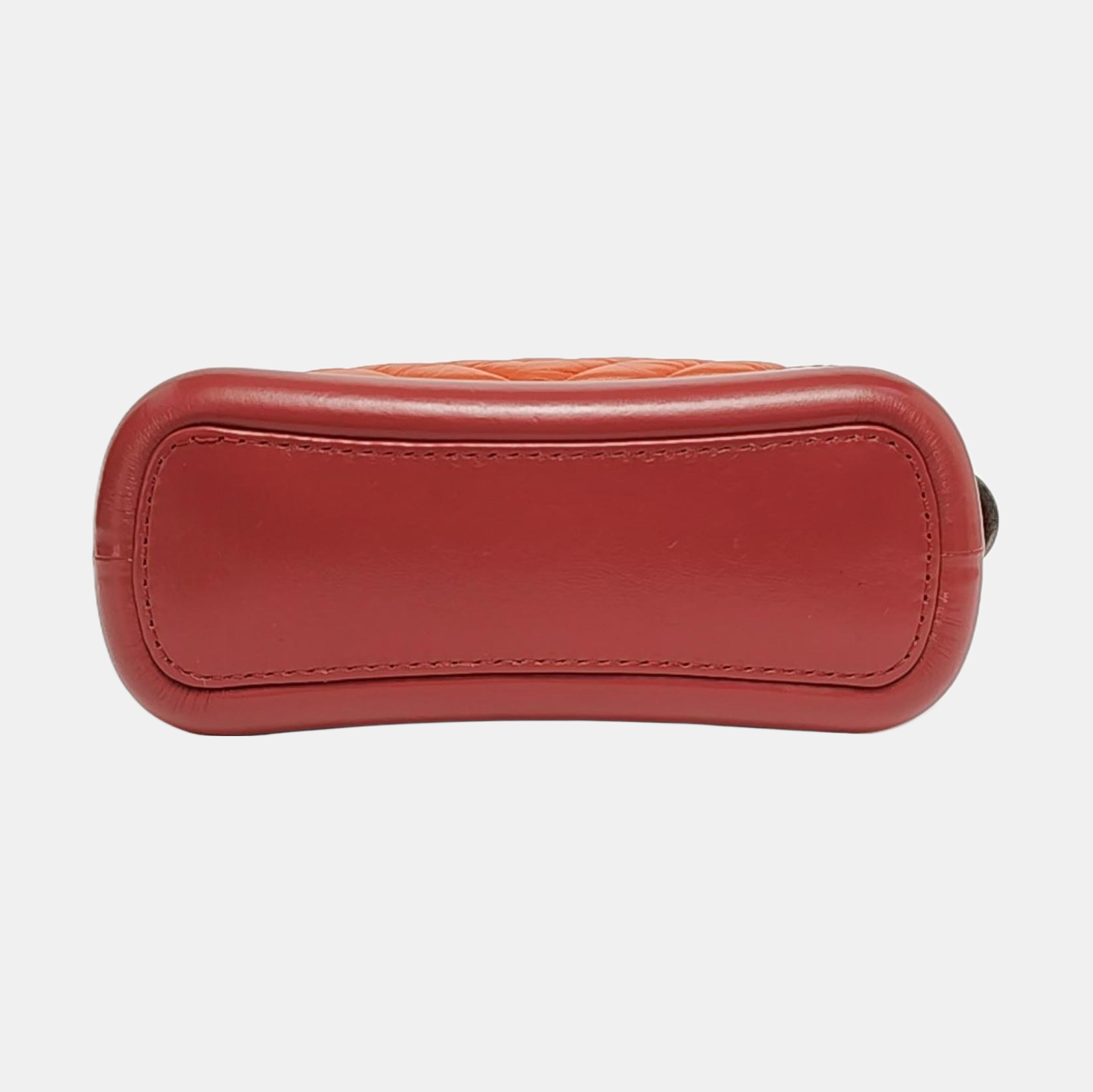 Authenticated pre-owned  Gabrielle Small Quilted Chevron Calfskin Orange - Shoulder Bag at Looply