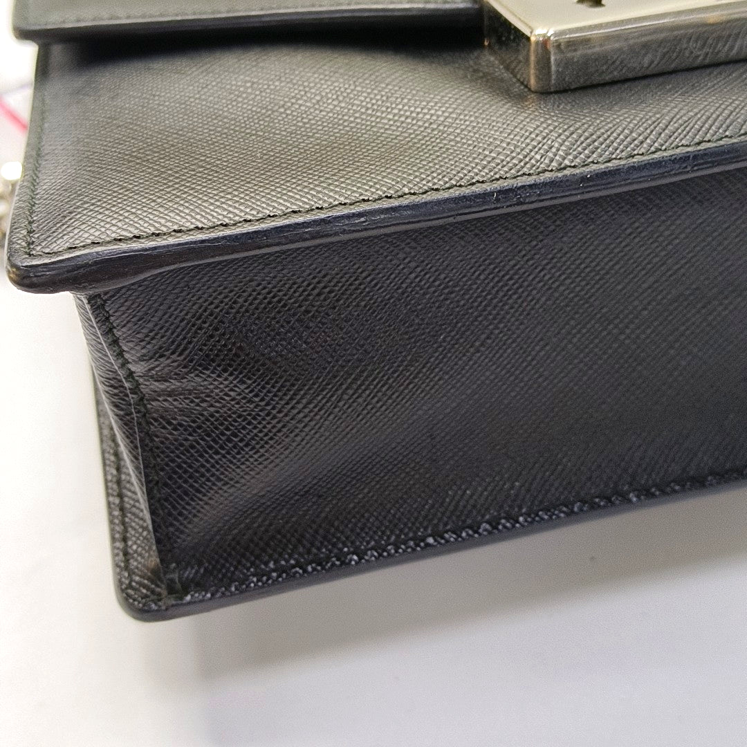Authenticated pre-owned  Sound Bag Calfskin Black - Shoulder Bag at Looply