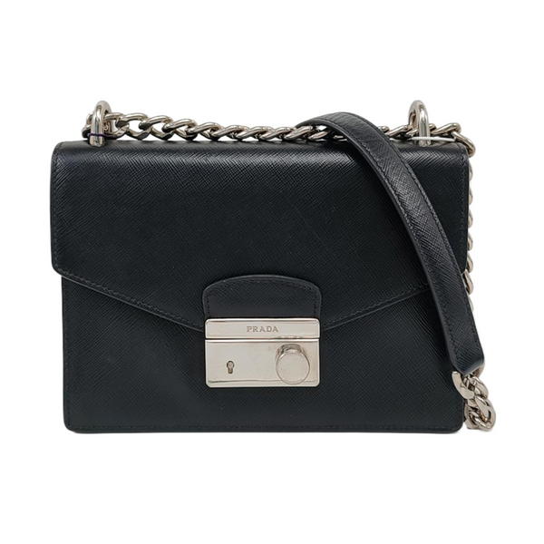 Authenticated pre-owned  Sound Bag Calfskin Black - Shoulder Bag at Looply