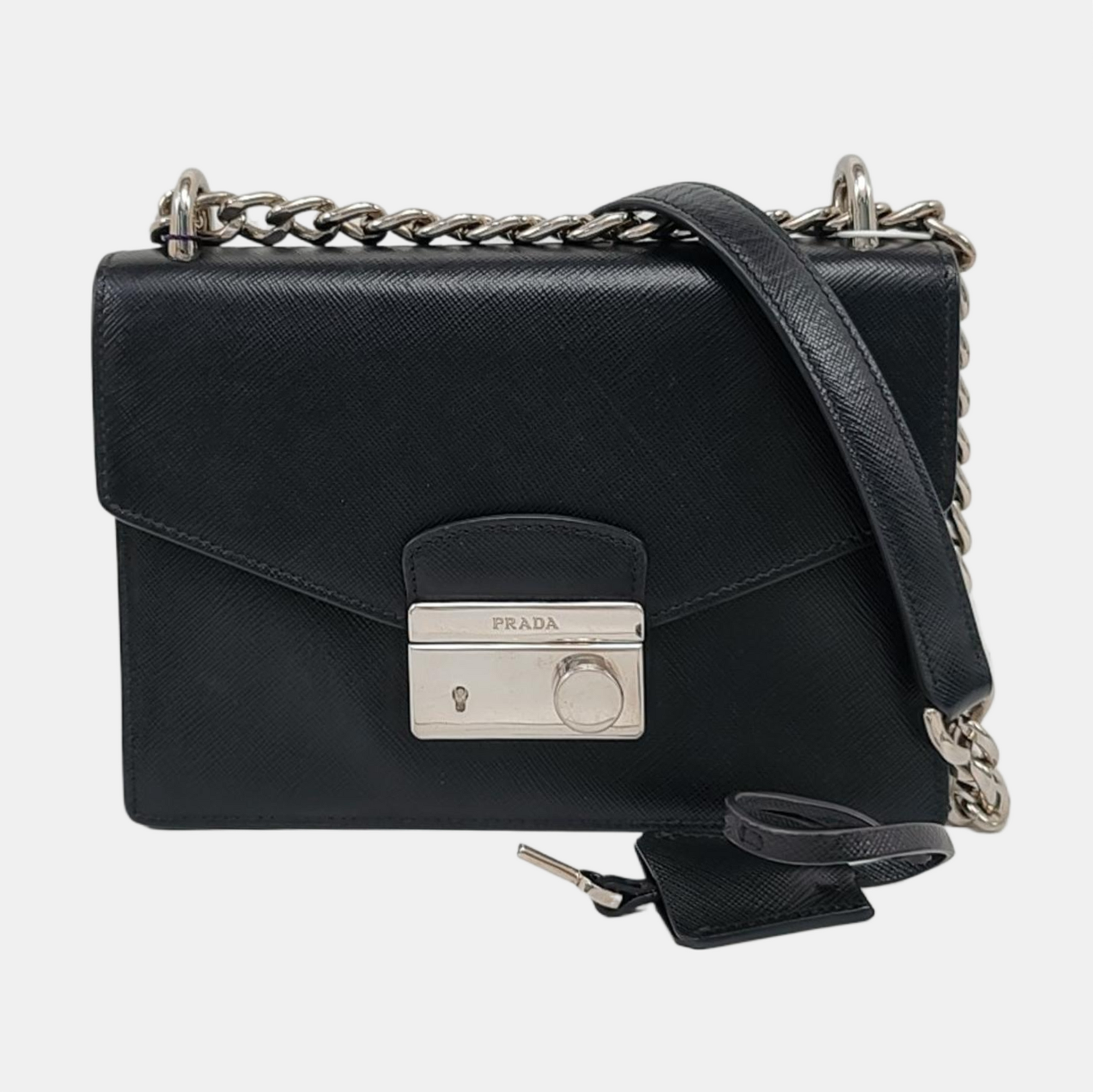 Authenticated pre-owned  Sound Bag Calfskin Black - Shoulder Bag at Looply