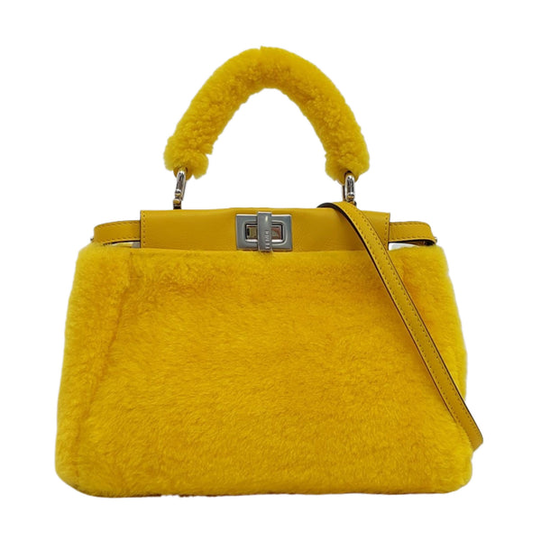 Authenticated pre-owned  Peekaboo Mini Fur Yellow - Shoulder Bag at Looply