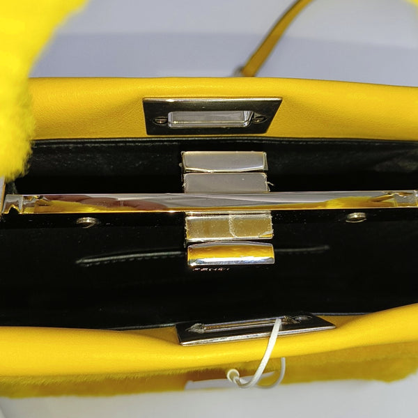 Authenticated pre-owned  Peekaboo Mini Fur Yellow - Shoulder Bag at Looply