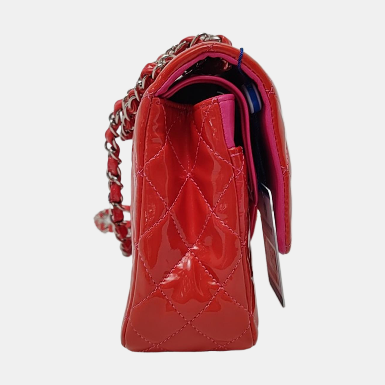 Authenticated pre-owned  Classic Flap Quilted Patent Leather Red - Crossbody Bag at Looply