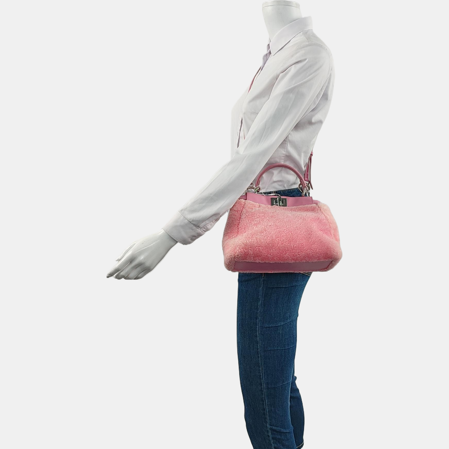 Authenticated pre-owned  Peekaboo Mini Fabric Pink - Crossbody Bag at Looply