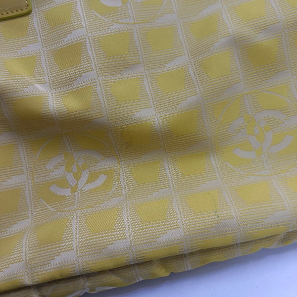 Authenticated pre-owned  Chanel Travel Line Fabric Yellow - Shoulder Bag at Looply