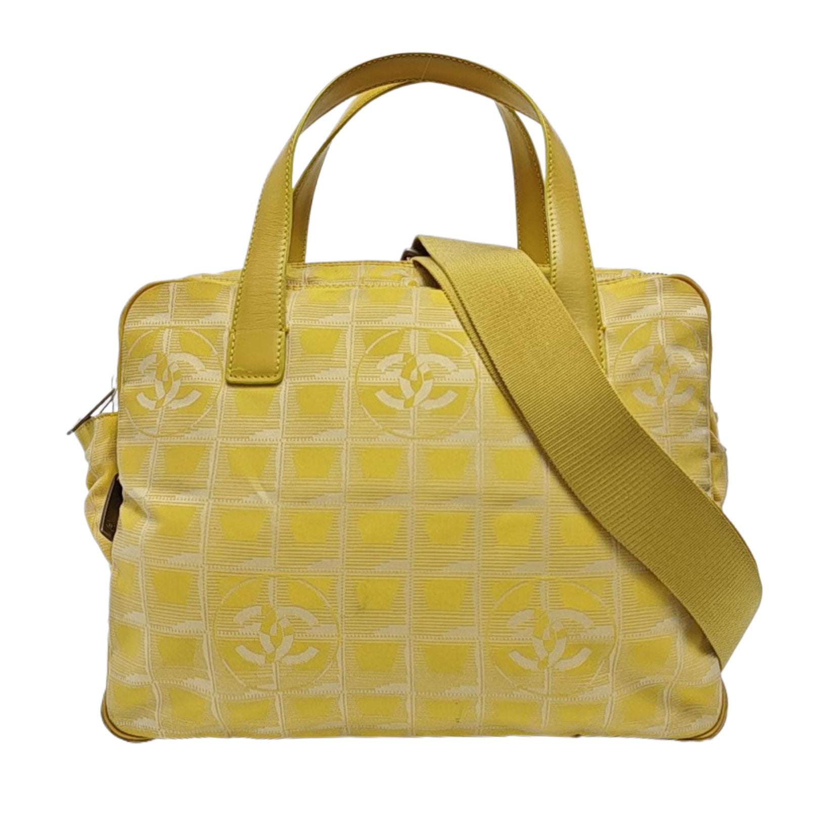 Authenticated pre-owned  Chanel Travel Line Fabric Yellow - Shoulder Bag at Looply