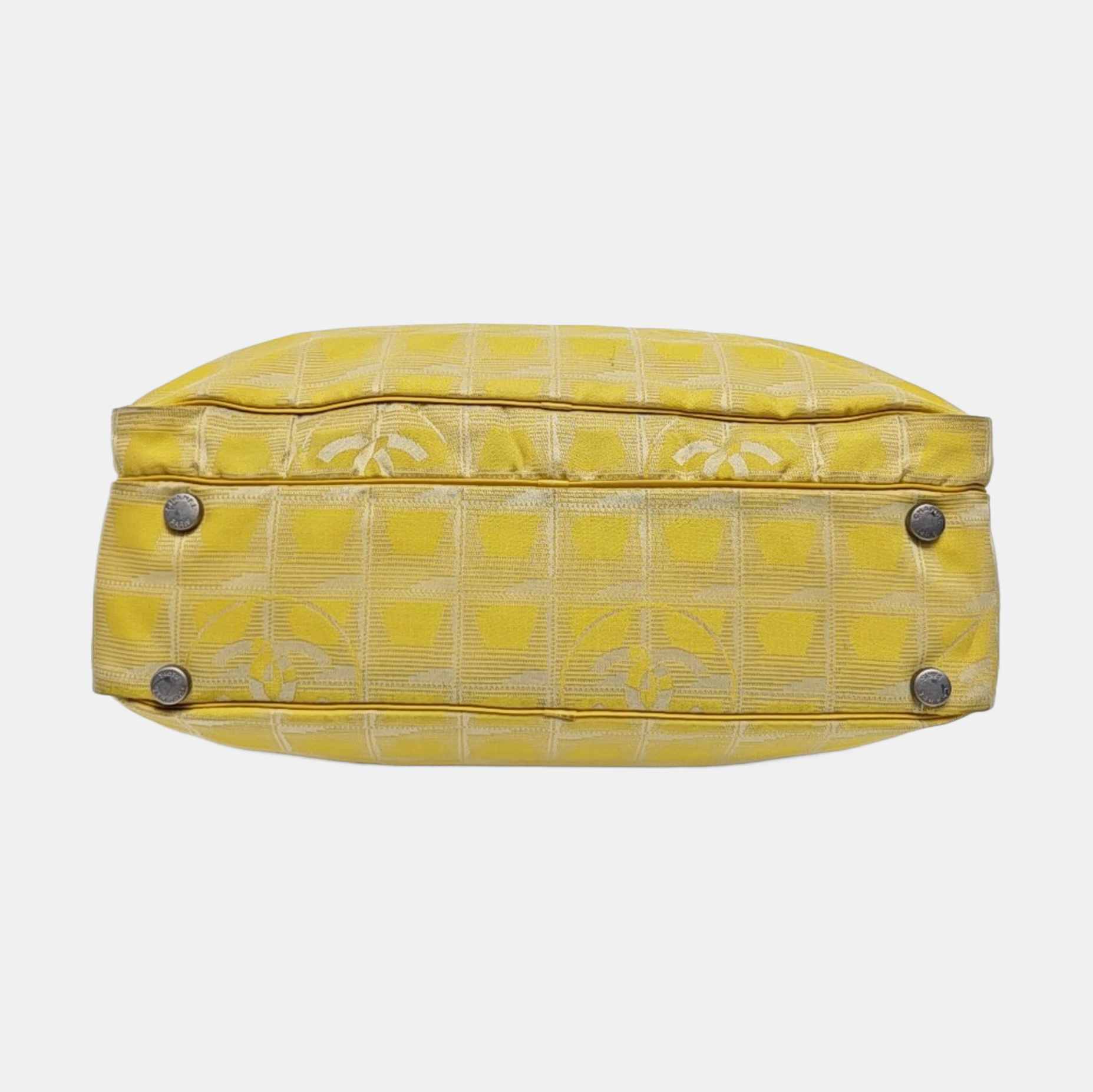 Authenticated pre-owned  Chanel Travel Line Fabric Yellow - Shoulder Bag at Looply