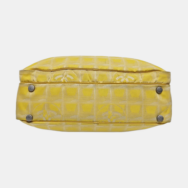 Authenticated pre-owned  Chanel Travel Line Fabric Yellow - Shoulder Bag at Looply