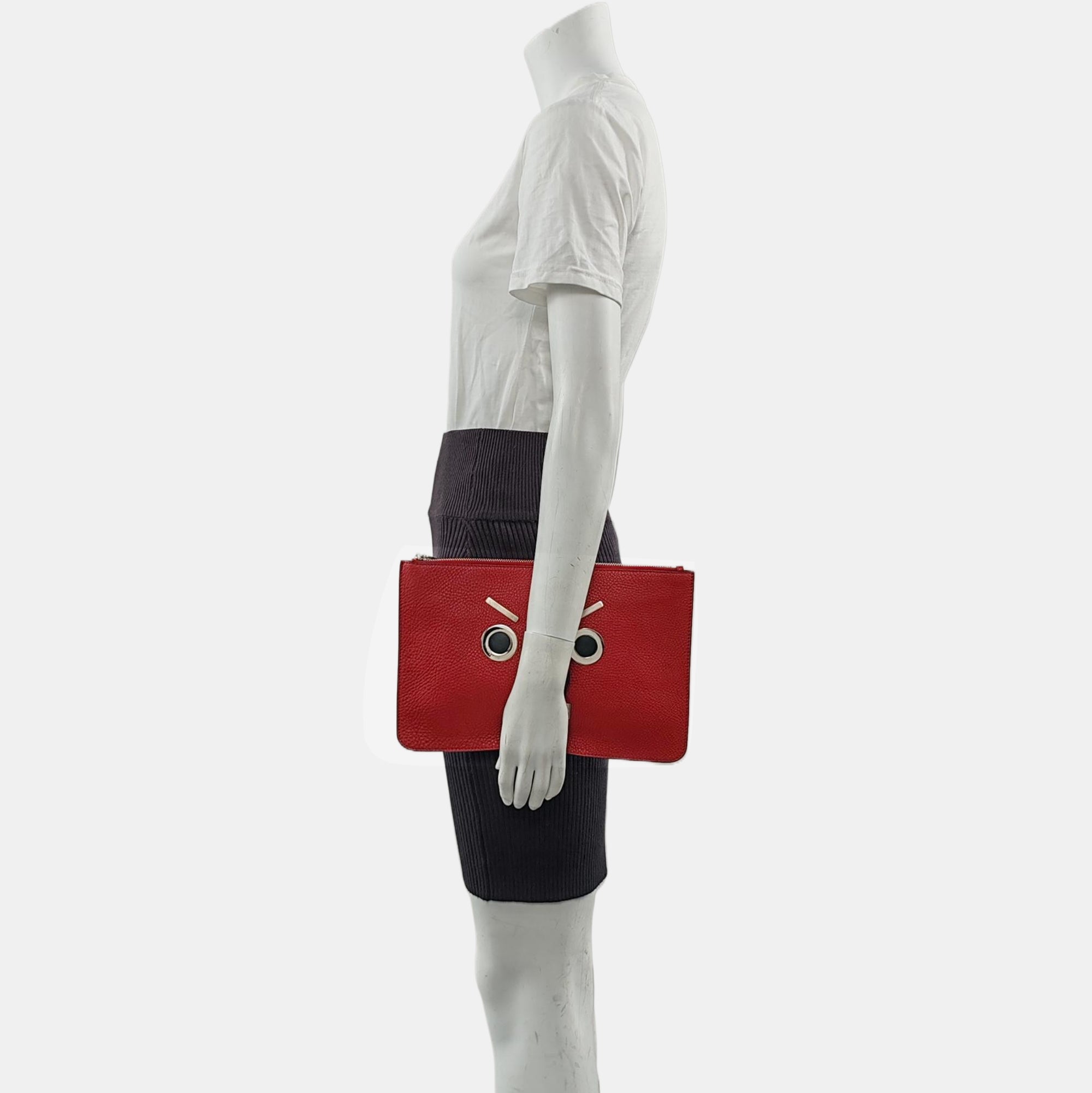 Authenticated pre-owned  Monster Calfskin Red - Clutch at Looply