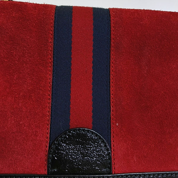 Authenticated pre-owned  Ophidia Small Monogram Suede Red - Shoulder Bag at Looply