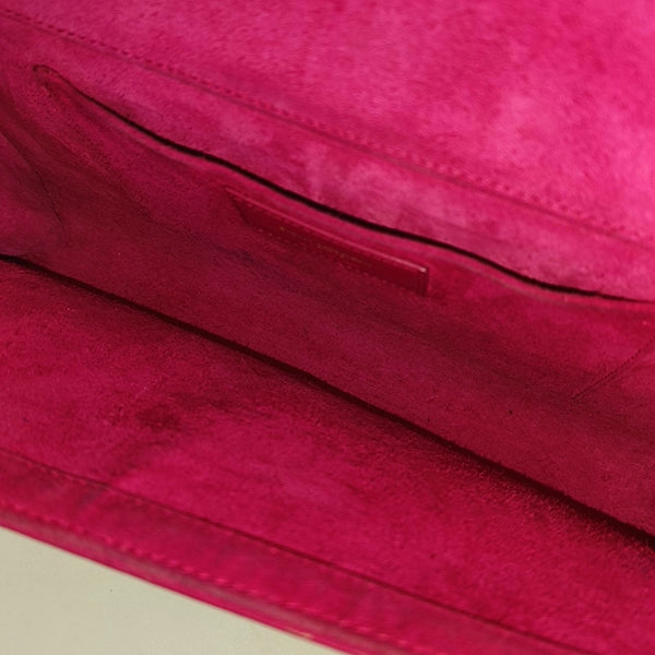 Authenticated pre-owned  Saint Laurent Chyc Y Ligne Calfskin Pink - Clutch at Looply