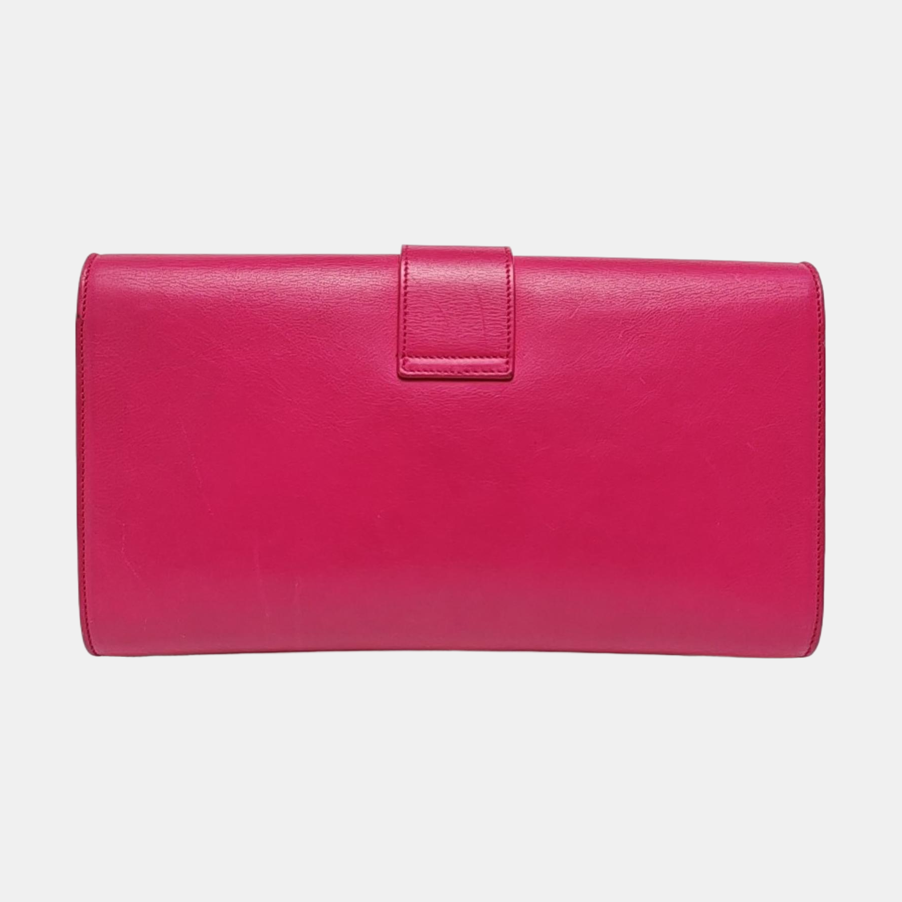Authenticated pre-owned  Saint Laurent Chyc Y Ligne Calfskin Pink - Clutch at Looply