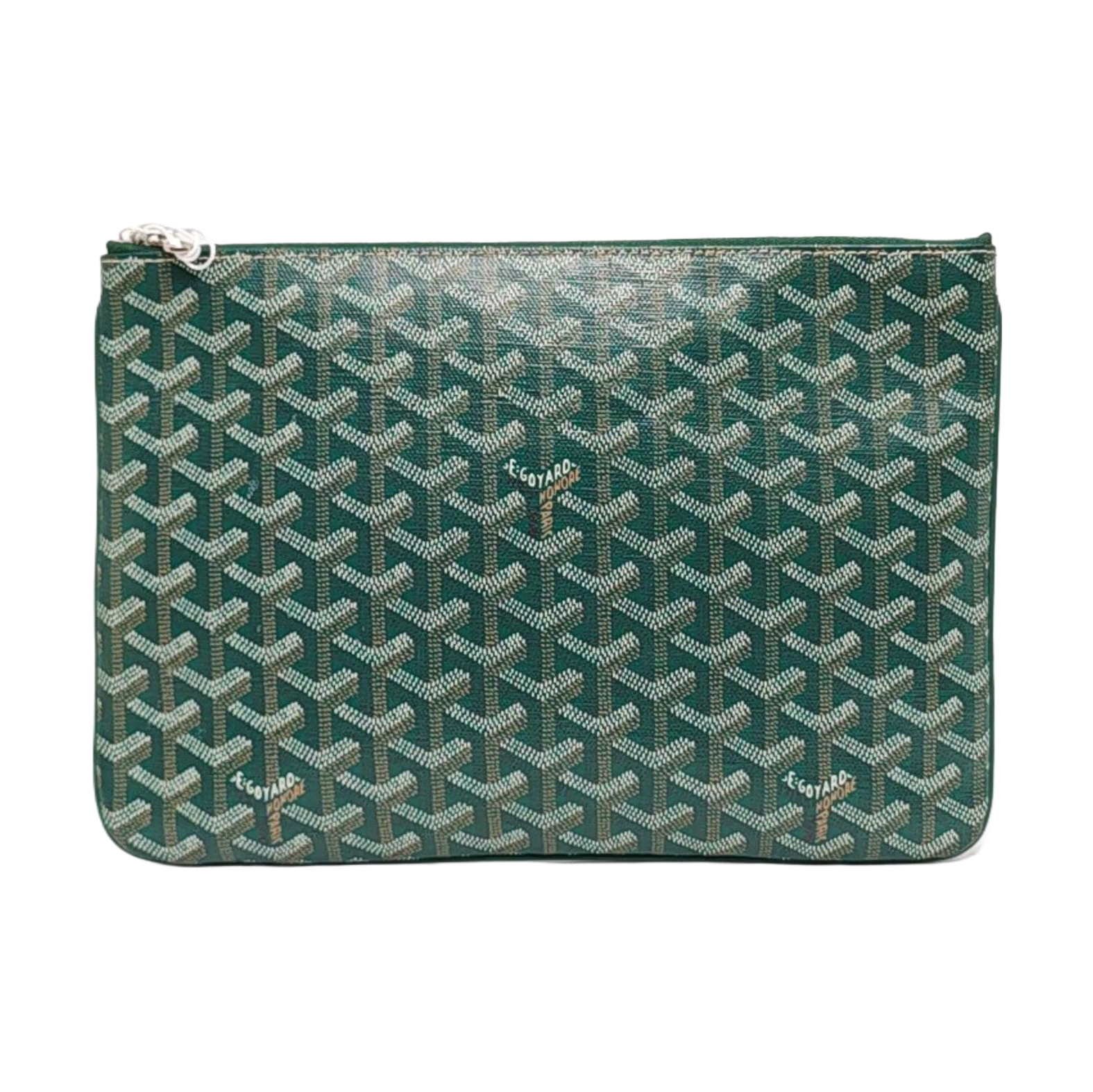 Authenticated pre-owned  Goyard Sénat Coated Canvas Green - Clutch at Looply