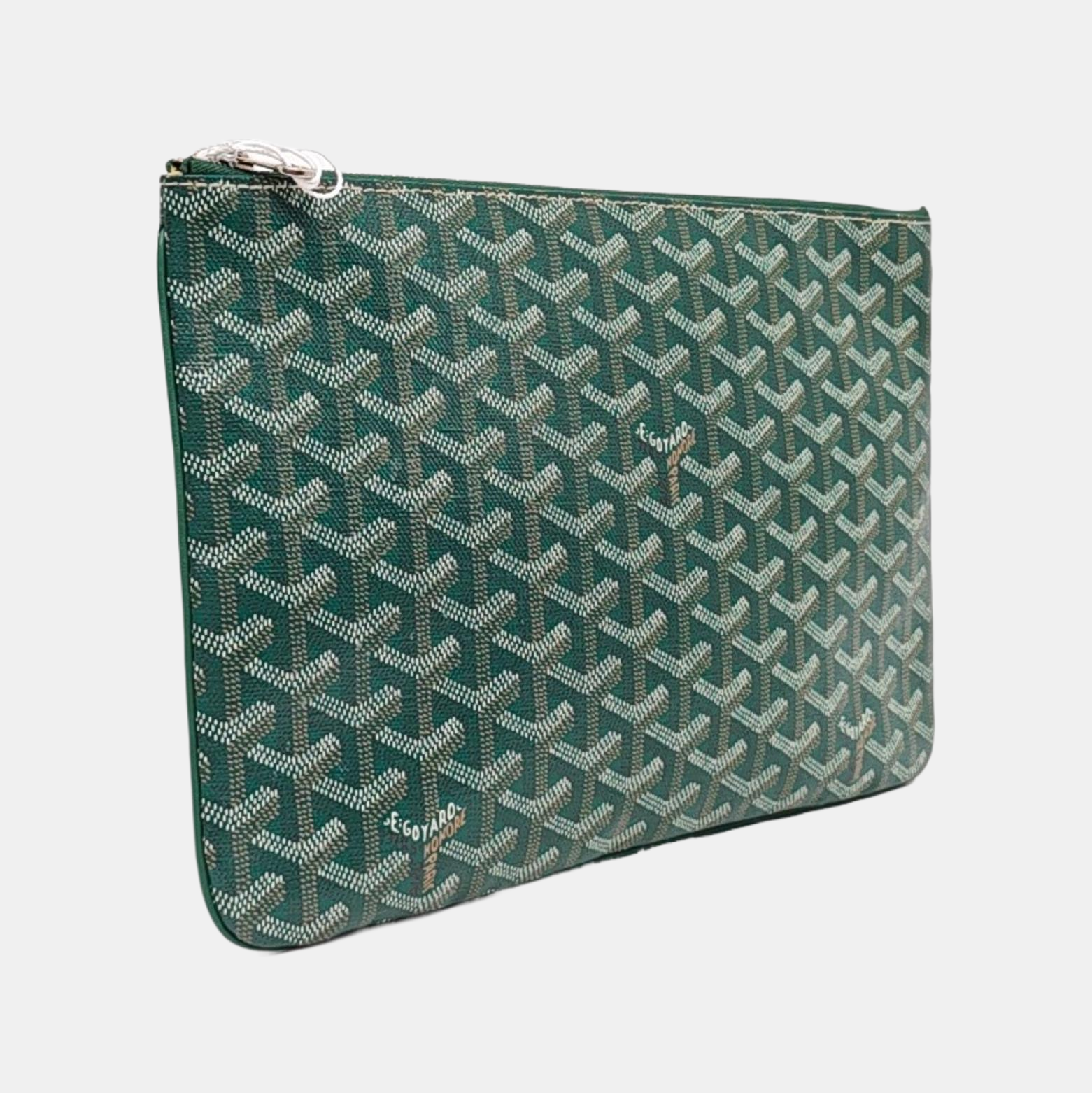 Authenticated pre-owned  Goyard Sénat Coated Canvas Green - Clutch at Looply