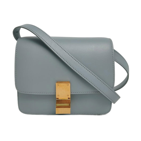 Authenticated pre-owned  Classic Box Calfskin Blue - Shoulder Bag at Looply