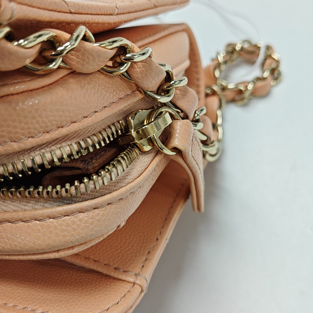 Authenticated pre-owned  Classic Flap Quilted Grained Calfskin Pink - Shoulder Bag at Looply