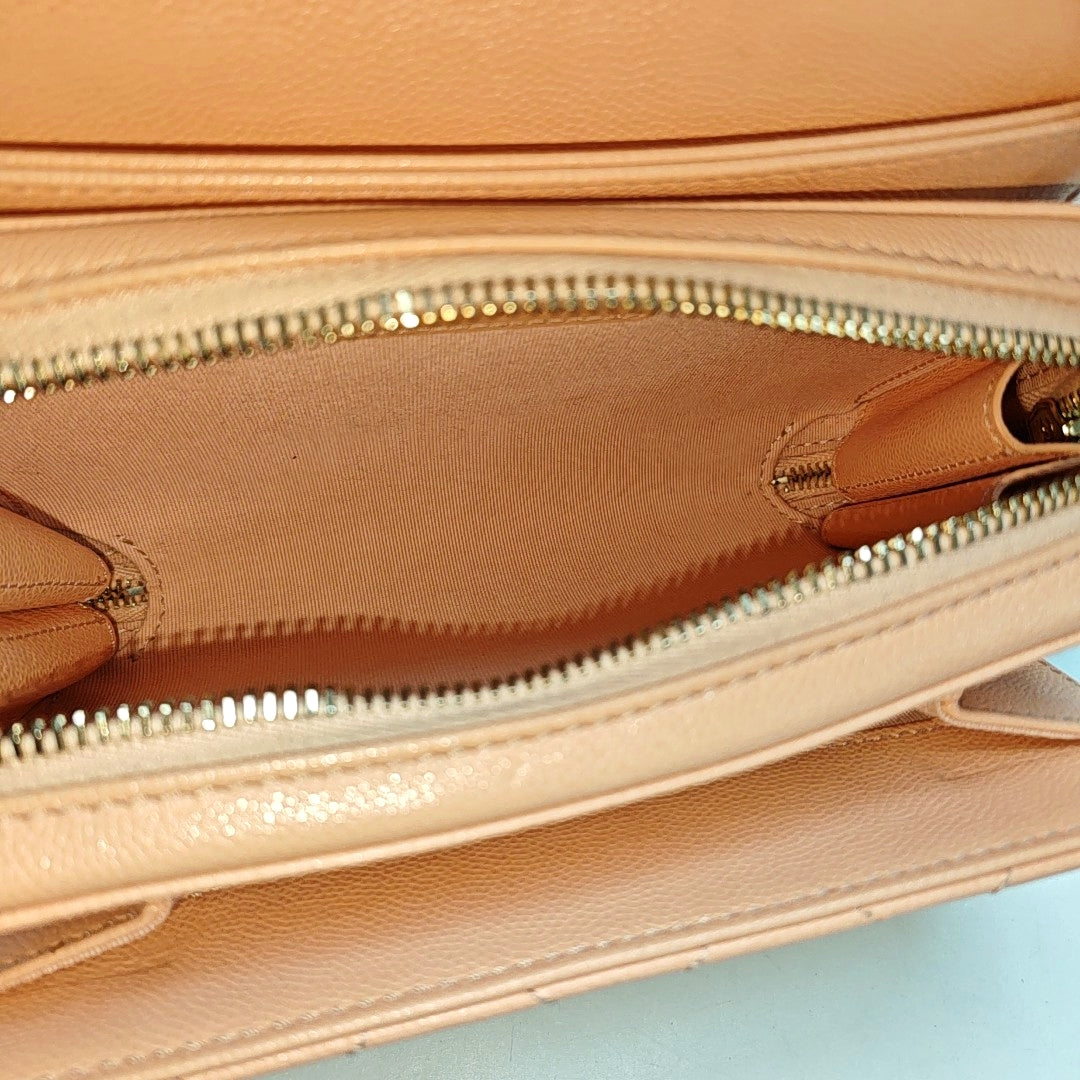 Authenticated pre-owned  Classic Flap Quilted Grained Calfskin Pink - Shoulder Bag at Looply