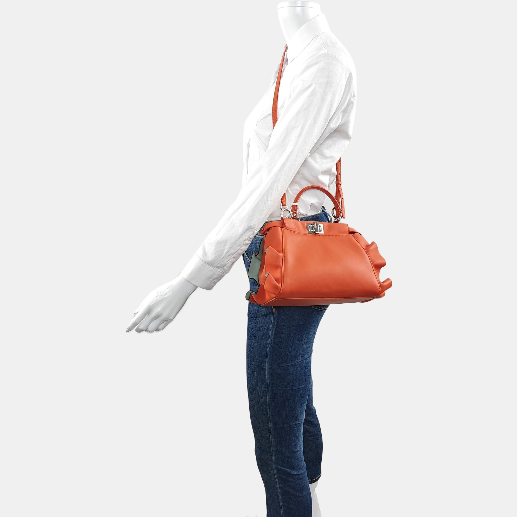 Authenticated pre-owned  Peekaboo Calfskin Orange - Crossbody Bag at Looply