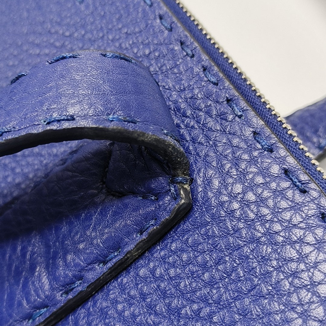 Authenticated pre-owned  Peekaboo Calfskin Blue - Top Handle Bag at Looply