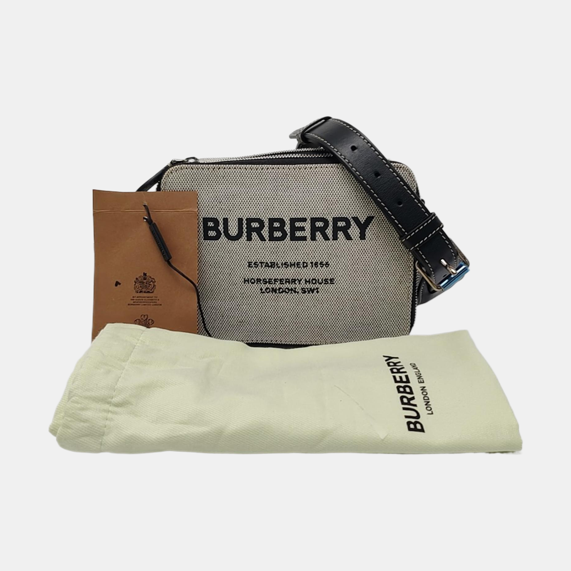 Authenticated pre-owned  Horseferry Fabric Gray - Shoulder Bag at Looply