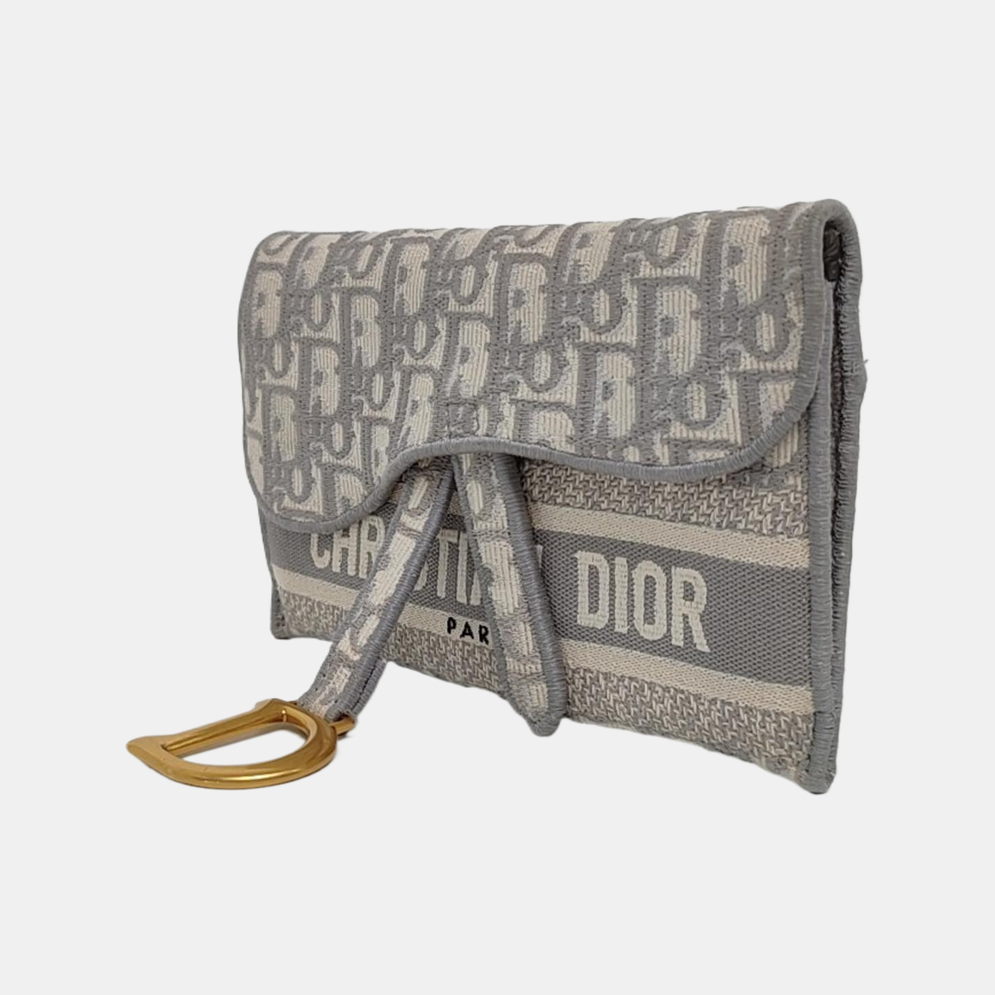 Authenticated pre-owned  Saddle Monogram Canvas Gray - Belt Bag at Looply
