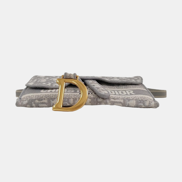 Authenticated pre-owned  Saddle Monogram Canvas Gray - Belt Bag at Looply