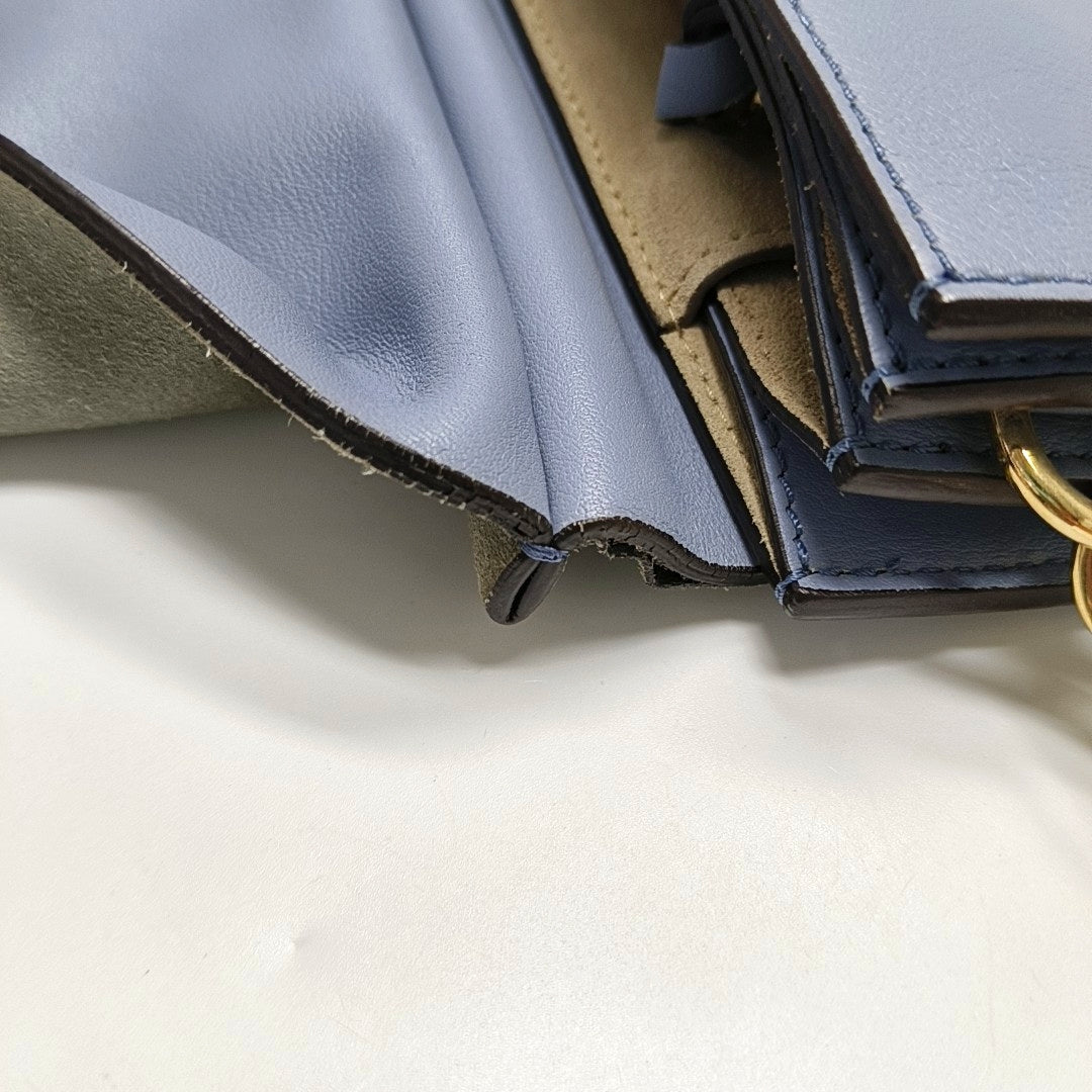 Authenticated pre-owned  Faye Medium Calfskin Blue - Shoulder Bag at Looply