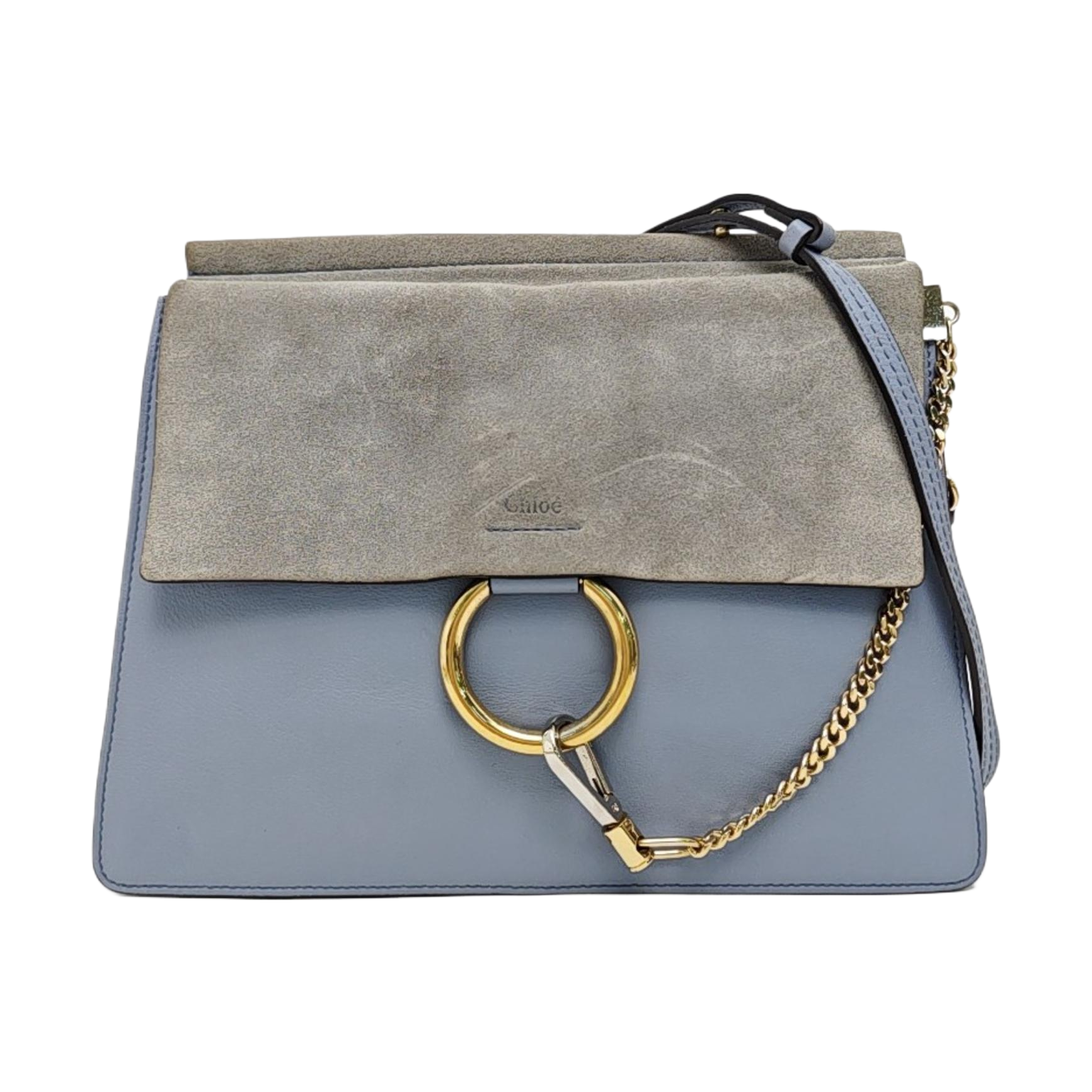 Authenticated pre-owned  Faye Medium Calfskin Blue - Shoulder Bag at Looply