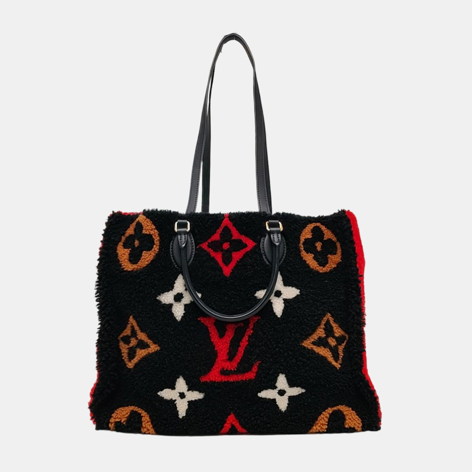 Authenticated pre-owned  Onthego GM Monogram Wool Black - Shoulder Bag at Looply