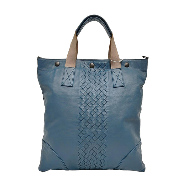 Authenticated pre-owned  Veneta Calfskin Blue - Top Handle Bag at Looply