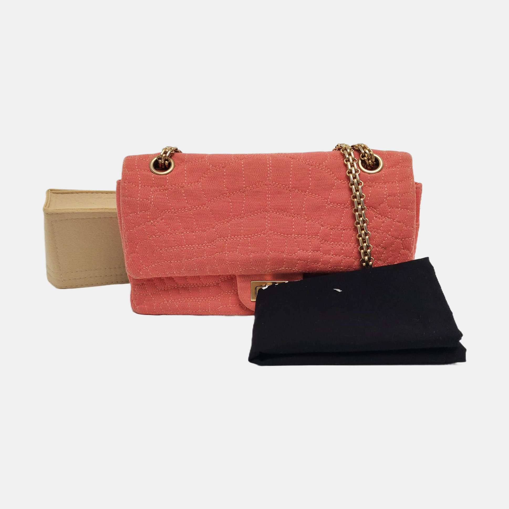 Authenticated pre-owned  2.55 Small Quilted Canvas Pink - Shoulder Bag at Looply