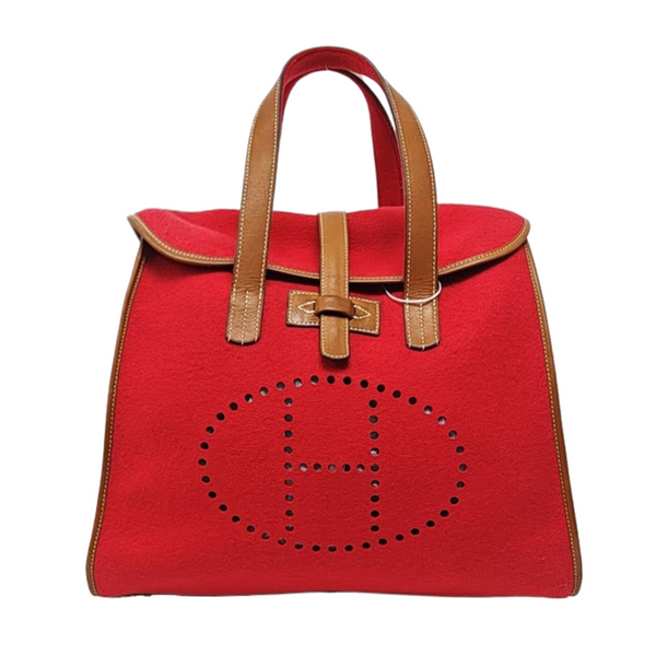 Authenticated pre-owned  Evelyne 38 Felt Red - Top Handle Bag at Looply