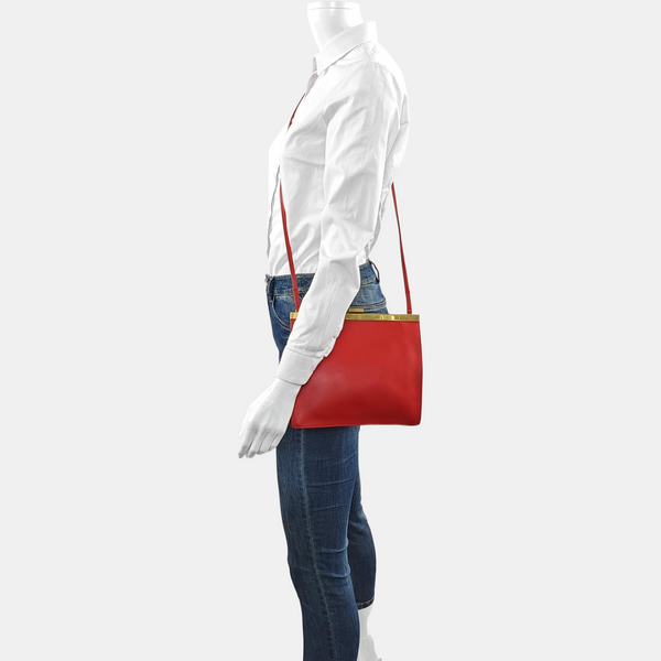 Authenticated pre-owned  Clasp Mini Calfskin Red - Crossbody Bag at Looply