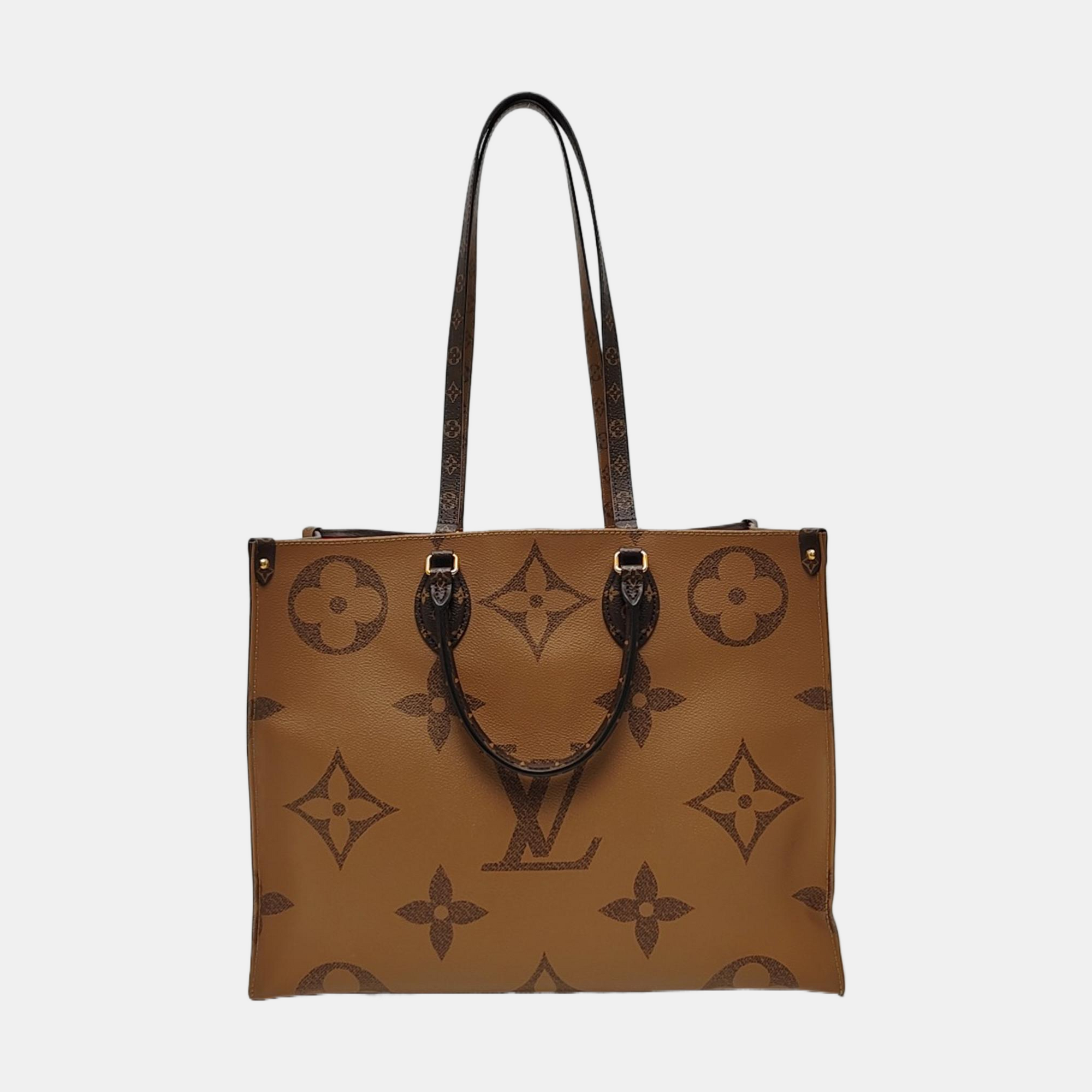 Authenticated pre-owned  Onthego GM Monogram Coated Canvas Brown - Shoulder Bag at Looply