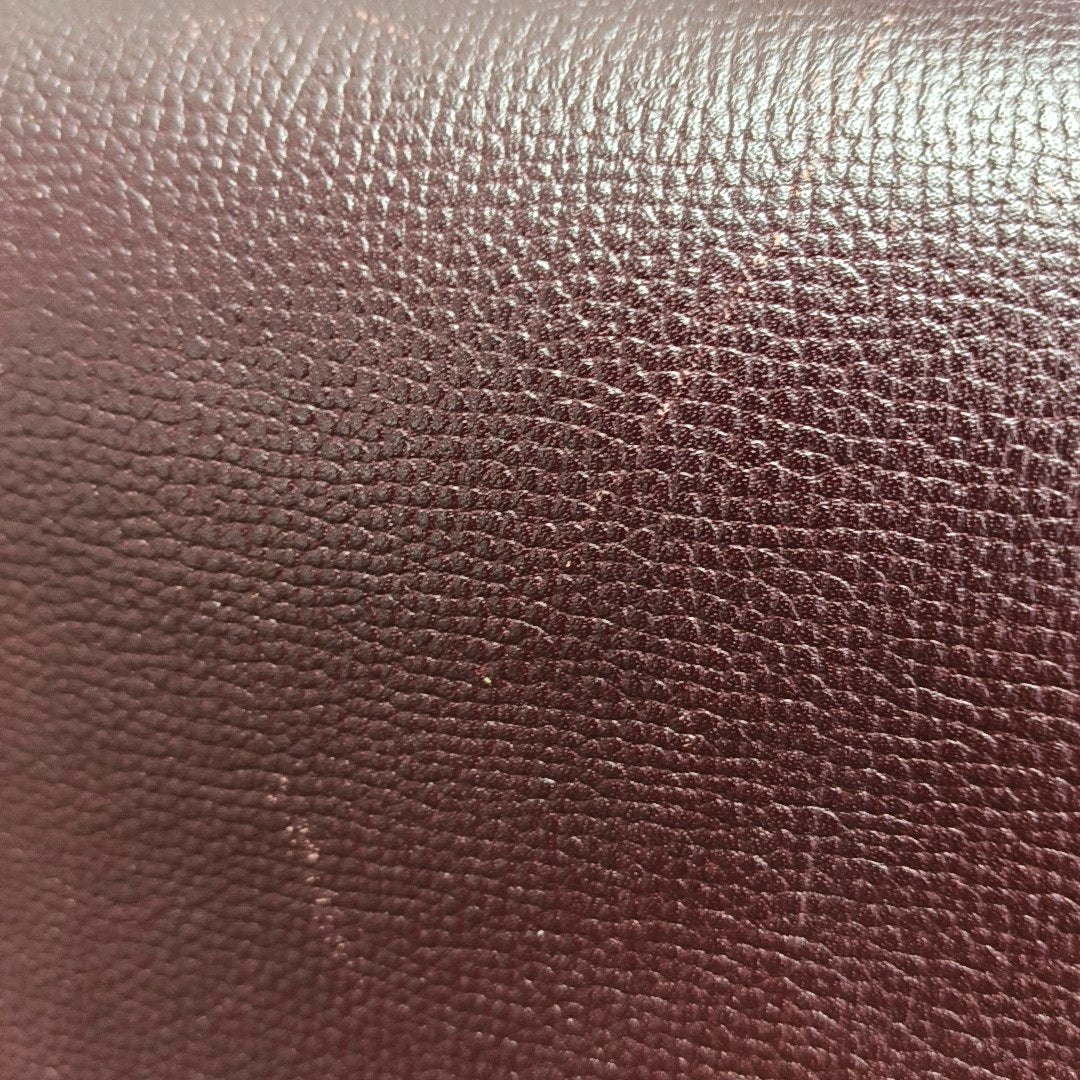 Authenticated pre-owned  The Banner Medium Calfskin Burgundy - Top Handle Bag at Looply
