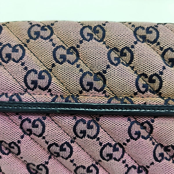 Authenticated pre-owned  GG Marmont Small Quilted Canvas Pink - Shoulder Bag at Looply